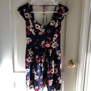 Hollister Navy Floral Summer Dress